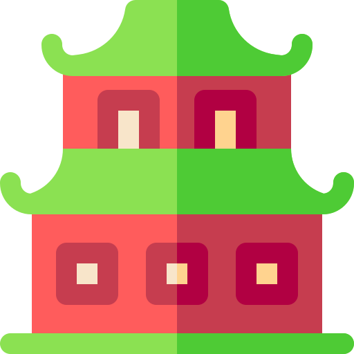 ciudad china icono gratis