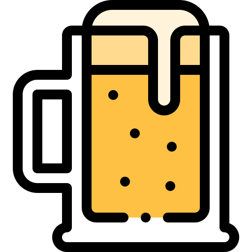 Beer Detailed Rounded Lineal color icon