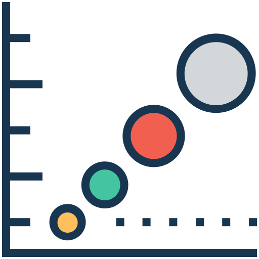 tabla de crecimiento icono gratis