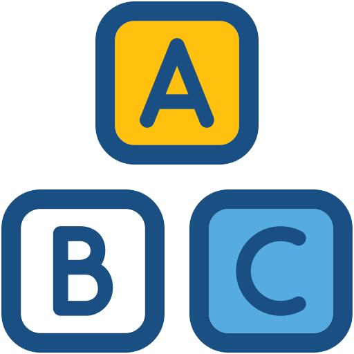 letras abc icono gratis