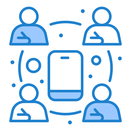 Video conference Generic Blue icon