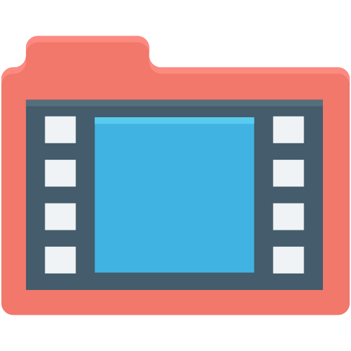 carpeta de video icono gratis