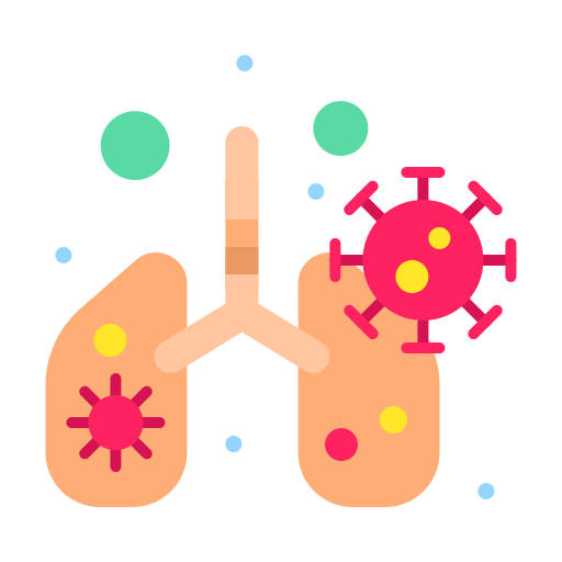 pulmones infectados icono gratis