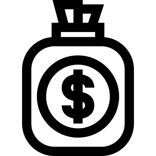 Money bag Basic Straight Lineal icon