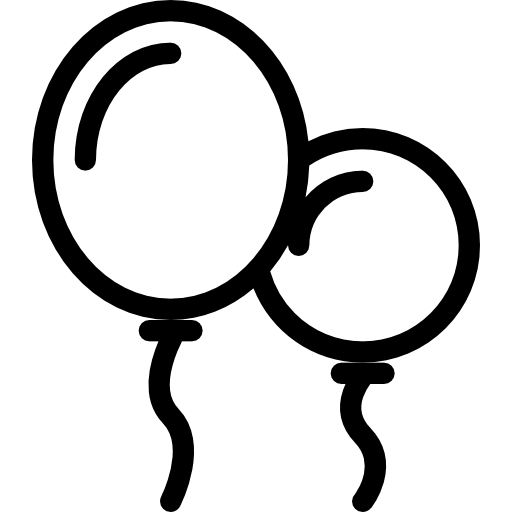 Balloons Coloring Lineal icon