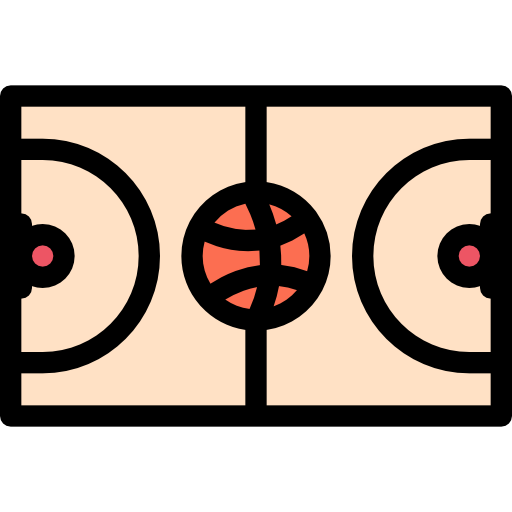 cancha de baloncesto icono gratis