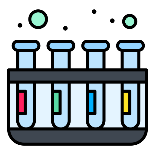 Test tube Flatart Icons Lineal Color icon