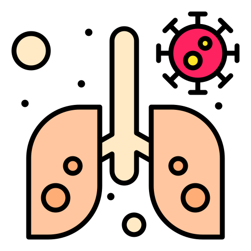 pulmones infectados icono gratis