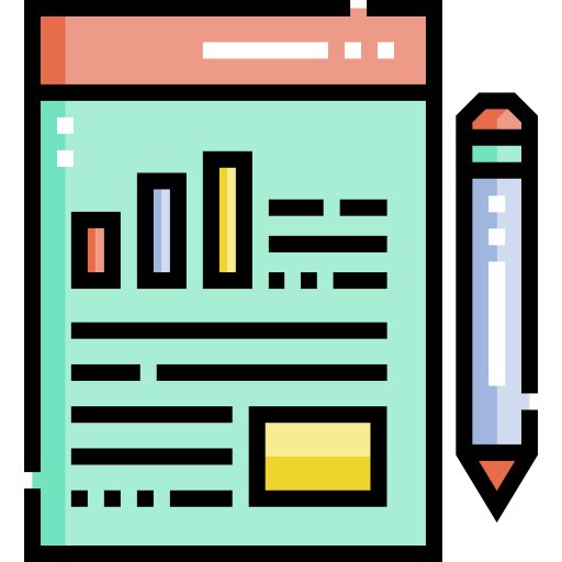 Report Detailed Straight Lineal Color Icon