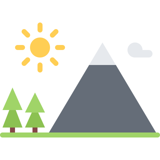 Mountain Coloring Flat icon