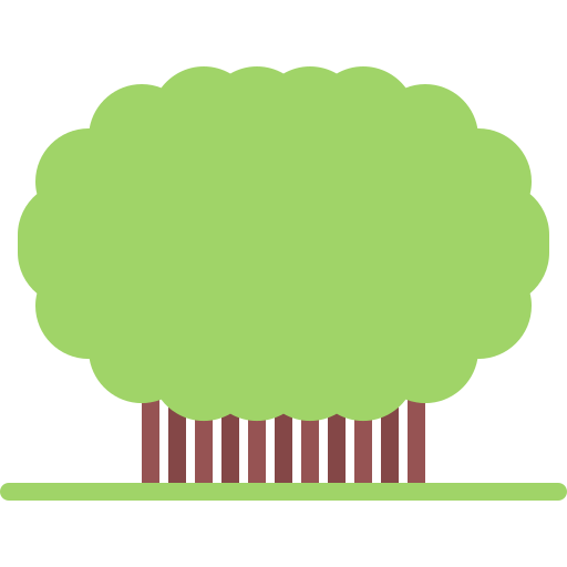 Bush Coloring Flat icon