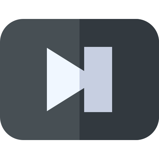 Skip button Basic Straight Flat icon