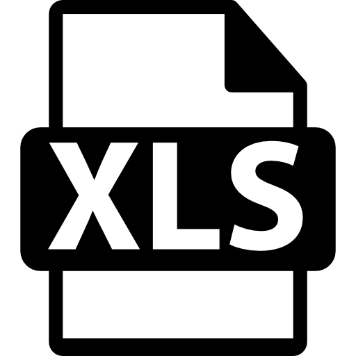 symbole de format de fichier xls Icône gratuit