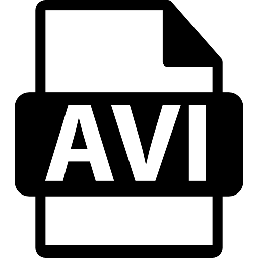 símbolo de formato de archivo de video avi icono gratis