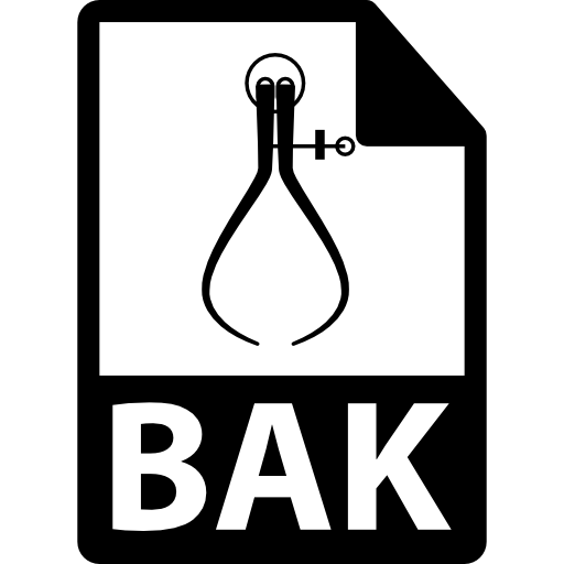 símbolo de formato de archivo bak icono gratis
