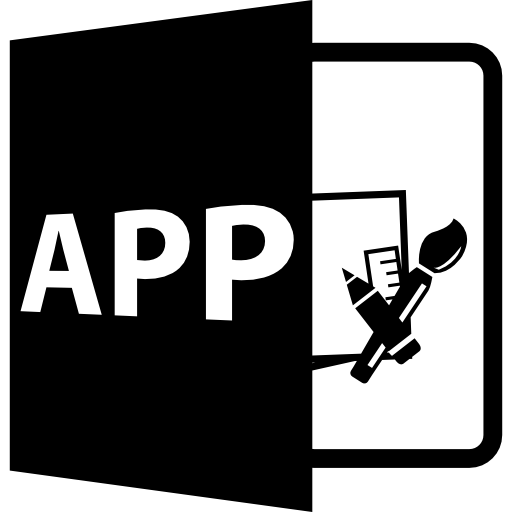 símbolo de formato de archivo de la aplicación icono gratis