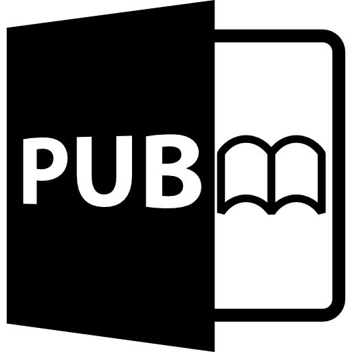 símbolo de formato de archivo pub icono gratis