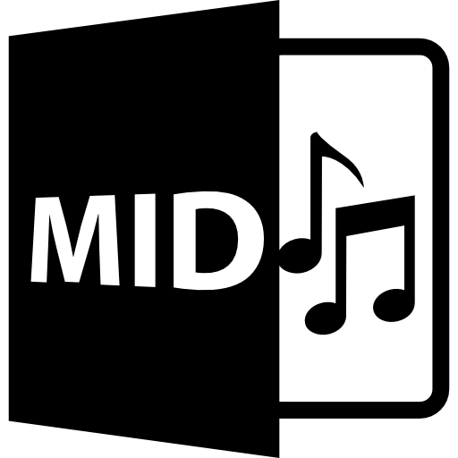 Mid file format symbol - Free interface icons