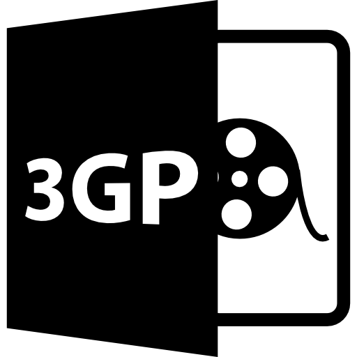 símbolo de formato de archivo 3gp icono gratis
