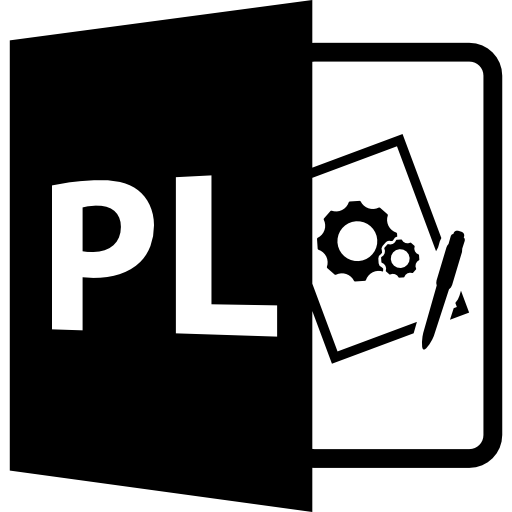 símbolo de formato de archivo pl icono gratis