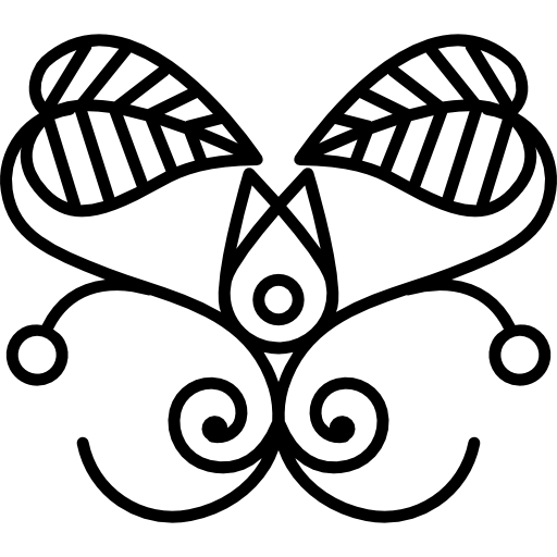 diseño floral como una mariposa icono gratis