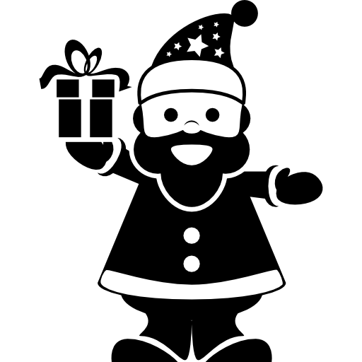 santa claus tocando una campana icono gratis