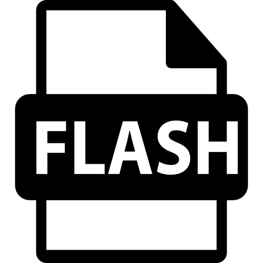 símbolo de formato de archivo flash icono gratis