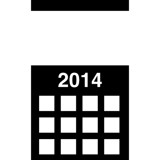 calendario de pared 2014 icono gratis