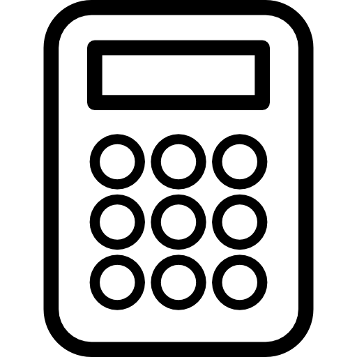Calculator outline variant free icon
