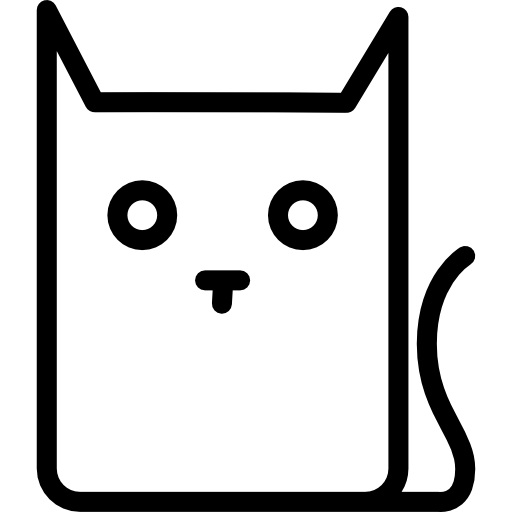 Free Icon | Pussy cat cartoon outline variant