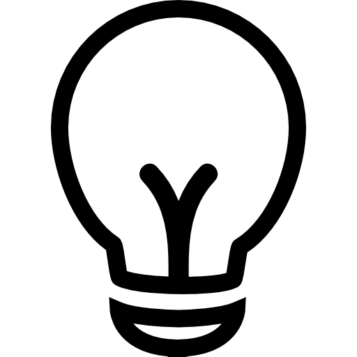 Light Bulb Outline Free Tools And Utensils Icons