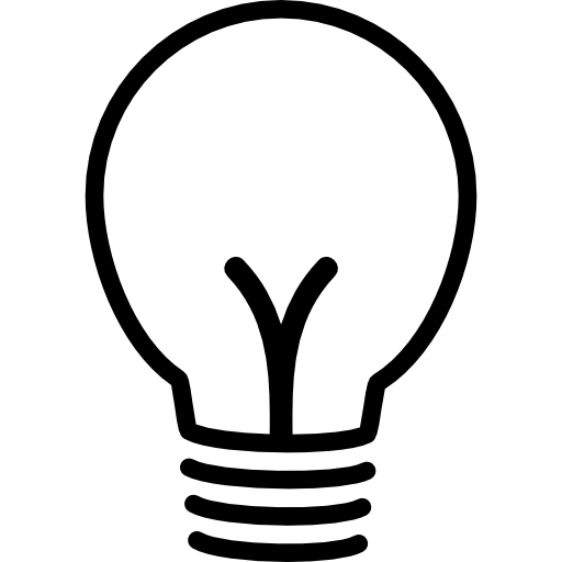Light Bulb Variant Outline Free Tools And Utensils Icons