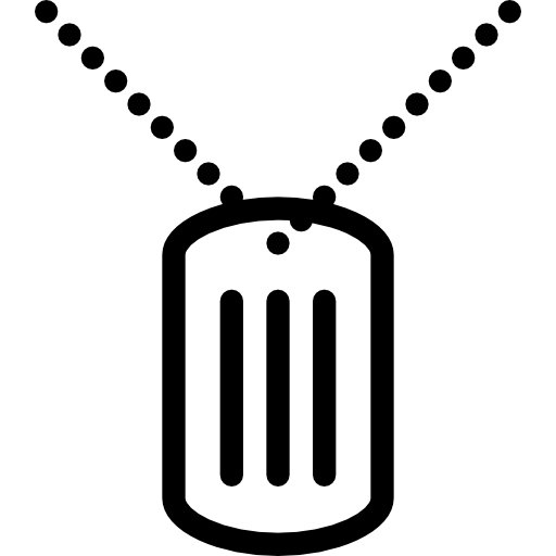 Dog tag Coloring Lineal icon