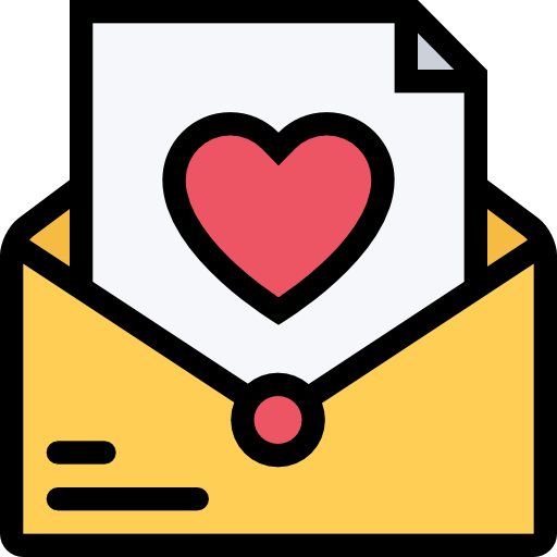 carta de amor grátis ícone