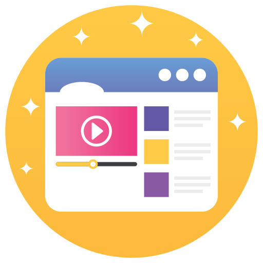 video en línea icono gratis