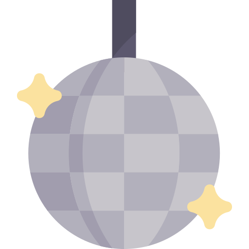 Disco ball Kawaii Flat icon