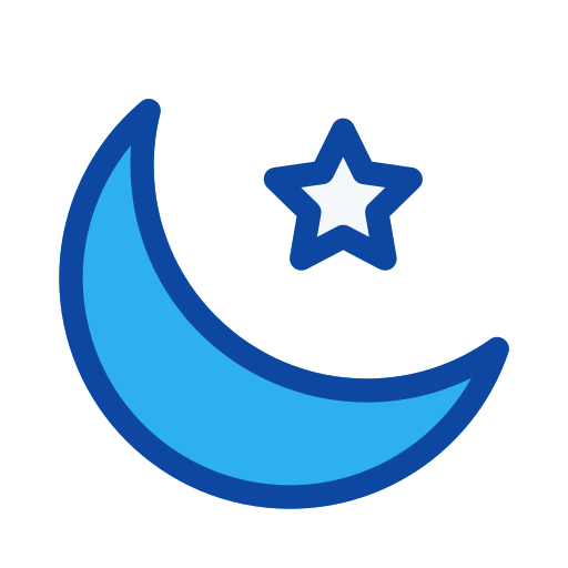 luna creciente icono gratis