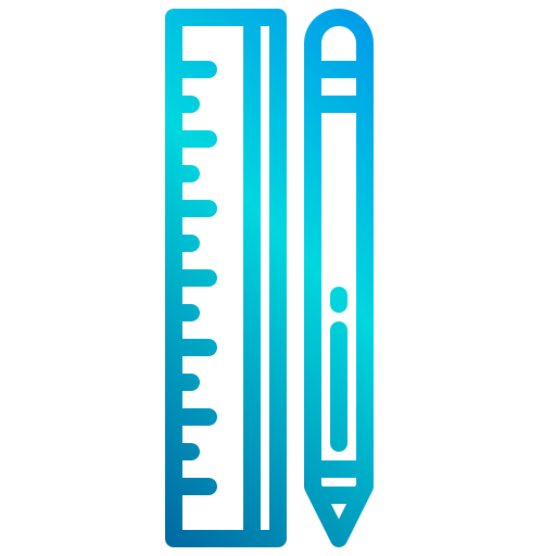 Ruler and pencil free icon Ruler and pencil free icon