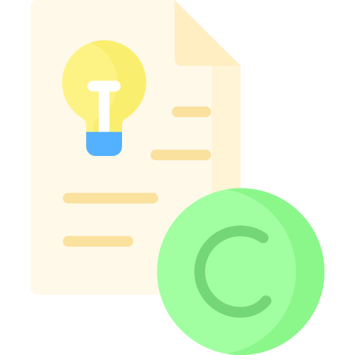 derechos de autor icono gratis