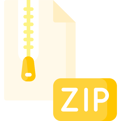 Zip icon Special Flat