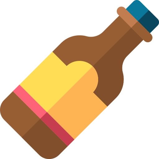 Beer Bottle Basic Rounded Flat Icon 9266