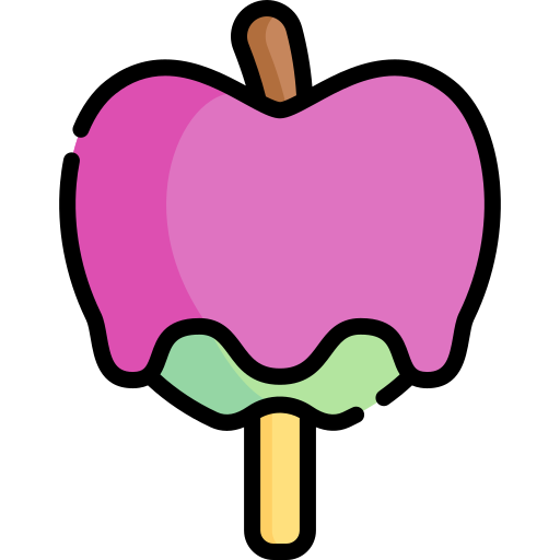 manzana caramelizada icono gratis