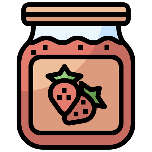 Strawberry jam - Free food icons