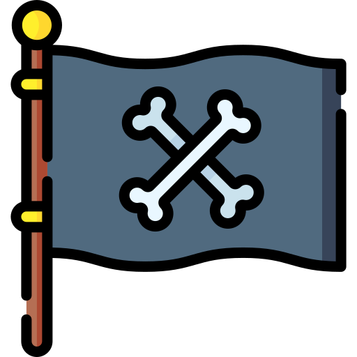 bandera pirata icono gratis