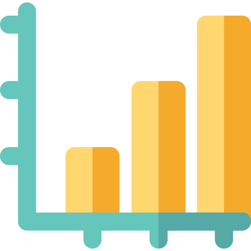 Bar chart Basic Rounded Flat icon