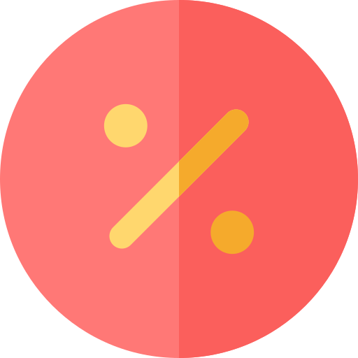 Percentage free icon Percentage free icon