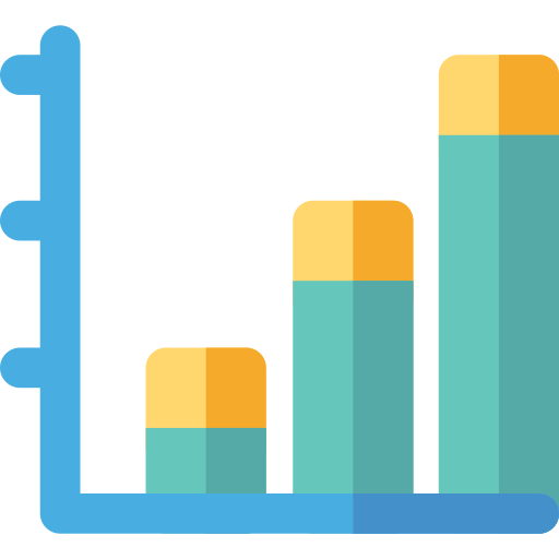 Bar chart Basic Rounded Flat icon