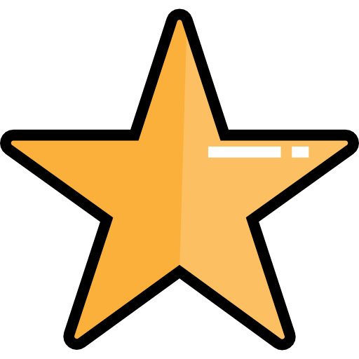 Star Detailed Straight Lineal color icon