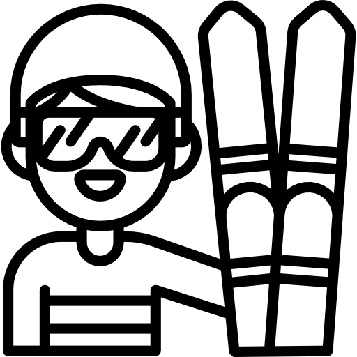 Skier - Free people icons
