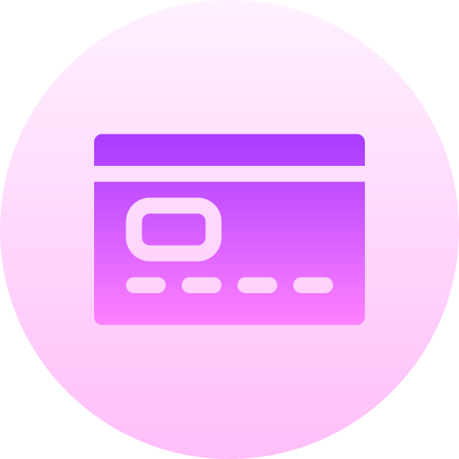 Debit card Basic Gradient Circular icon